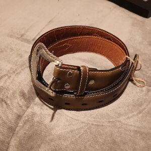 Nocona Western Brown Leather Belt